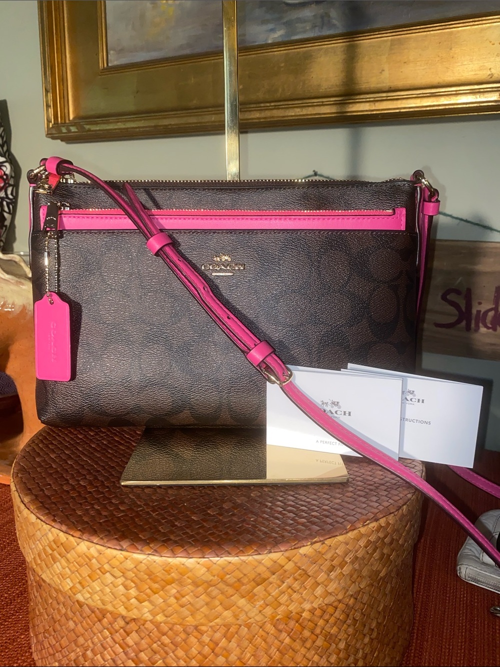 Coach East/West Pop Crossbody Bag - New - Two Pieces - Picture 16 of 16